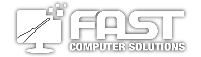 fast computer solutions white logo